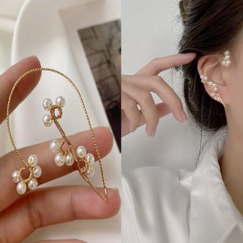 New Elegant Women Ear Cuff Non Pierced Clip Earring Boho Punk Antique Color Flower Bee Animal Carved Crystal Earrings a pair