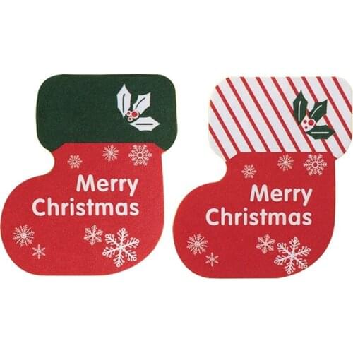 180pcs/lot Merry Christmas Sticker Socks Decoration Label Stickers DIY For GiftS Cake Baking Sealing Sticker Scrapbooking