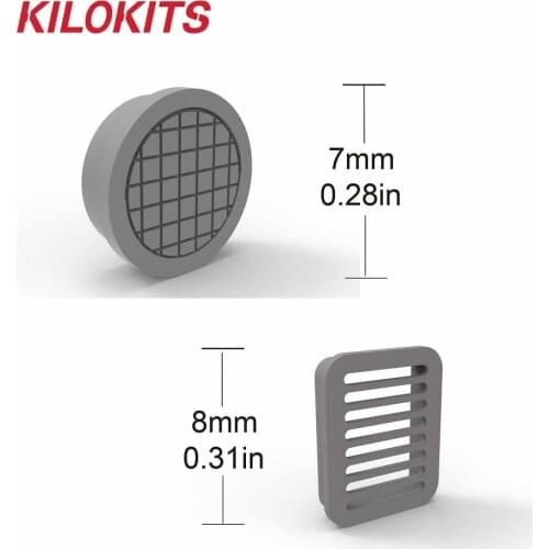 20PCS 1/72 Military Street Window Well Cover Set Two Shapes Unpainted Unassembled Plastic Building Kits Scale Models