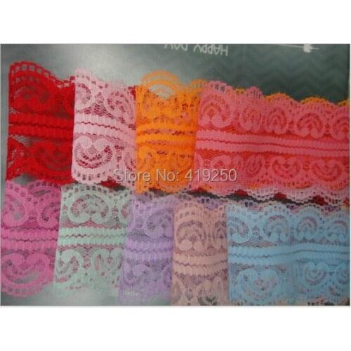200yard various colors Yard Bilateral Handicrafts Embroidered Net Lace Trim Ribbon. 10colors