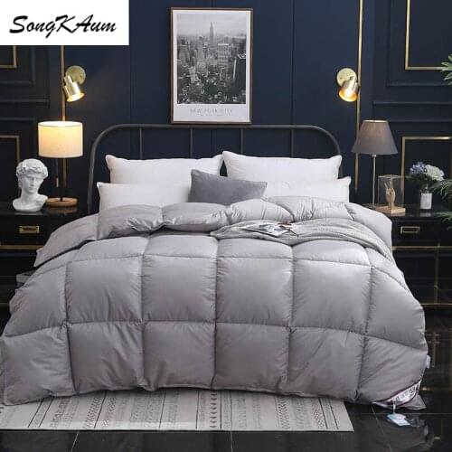 95 % White Goose/Duck Down Quilt Duvets High-end Comfortable Home Comforters 100% Cotton Full Size Queen King Cover