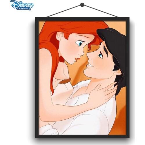 Disney 5D DIY Diamond Painting Princess Prince Full Circle Diamond Embroidered Exquisite Interior Decoration Wall Pendant