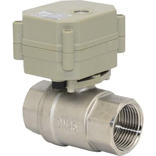 110-230VAC NO/NC 1'' DN25 2 Way Motorized Ball Valve Auto Return Fail Safe Electrical Shut Off Valves With Indicator Window