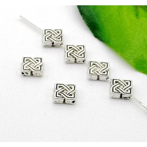 Free Shipping Wholesale 300Pcs Tibetan Silver Tone Spacer beads Jewelry Craft DIY 7x2.5mm