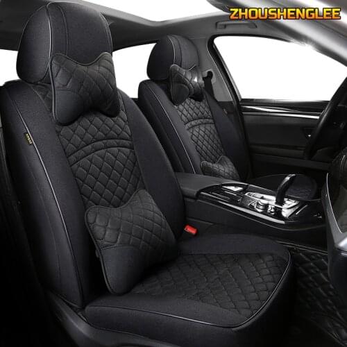 ZHOUSHENGLEE Custom FLAX car seat covers For AUDI A4 A3 A6 Q3 Q5 Q7 A1 A5 A7 A8 TT R8 Automobiles Seat Covers car seats protect