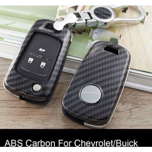 Carbon Fiber ABS Remote Key Fob Case Shell for Chevrolet for Cruze Aveo 2011 2012