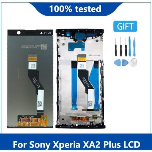 For Sony Xperia XA2 Plus Display Touch Screen Digitizer LCD For 6.0" For Sony XA2 Plus LCD With Frame XA2 Plus H4413 Replacement