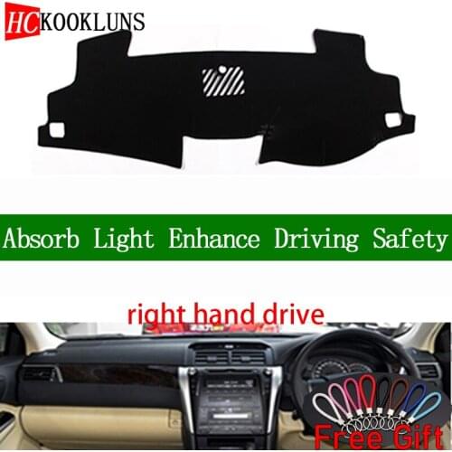 For Toyota camry 2013 2014 2015 2016 Right Hand Drive Dashboard Cover Car Stickers Sun Shade Dash Mat Interior Accessories
