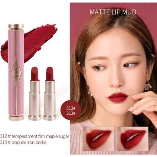 1 Pcs Double-tube Velvet Lipstick Smooth Good Adhesion Moisturizing Non-stick High Color Rendering Lasting Makeup Labiales TSLM1