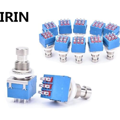 IRIN 10 X 3PDT 9PIN Guitar Effects Pedal Box Stomp Foot Metal Switch True Bypass Guitar Parts Accessories