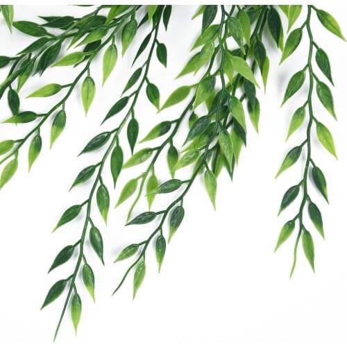 52cm Artificial Vine Leaf Rattan Plant Fake Foliage Green Home Decor Ornament 1x