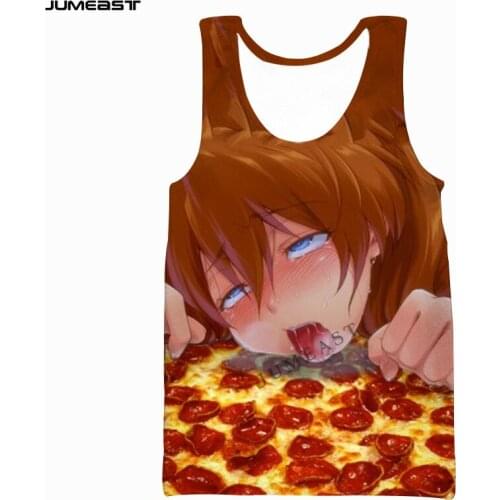 Jumeast Brand Men Women 3D Printed Vest Instant Noodle Food Beverage Short Sleeve Sport Pullover Summer Tank Tops Tees