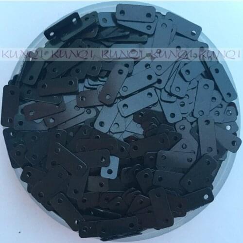 2500pc 4*10mm Square Rectangular Bar Two Holes Flat Sequin Sewing,Wedding Craft,Women Kids DIY Garment Accessory Dull Black
