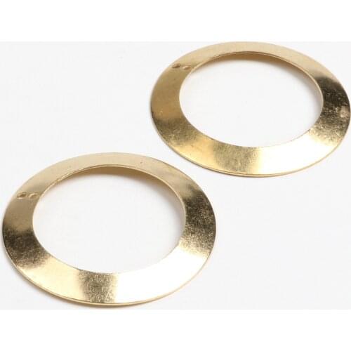 Brass Geometric Charms, Raw Brass Earrings Findings,Raw Brass Pendant,Circle Shaped Earrings Brass Charm,33mm-RB1157