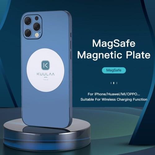 Portable KUULAA Metal Plate Disc Iron Sheet Wireless Charging MagSafe Magnet For IPhone 12 11 Pro Max XS XR X 8 Plus Qi
