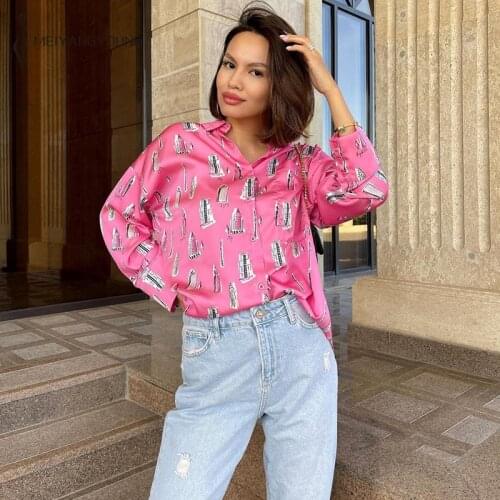 MEIYANGYOUNG Pink Blouses