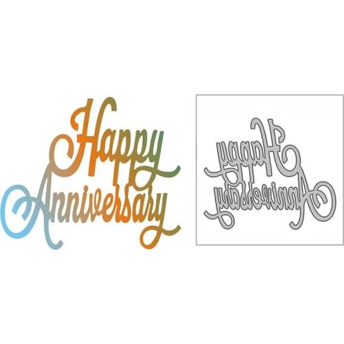 New My Lover Happy Anniversary 2021 Metal Cutting Dies for DIY Scrapbooking and Card Making Decor Embossing Craft No Stamps Set