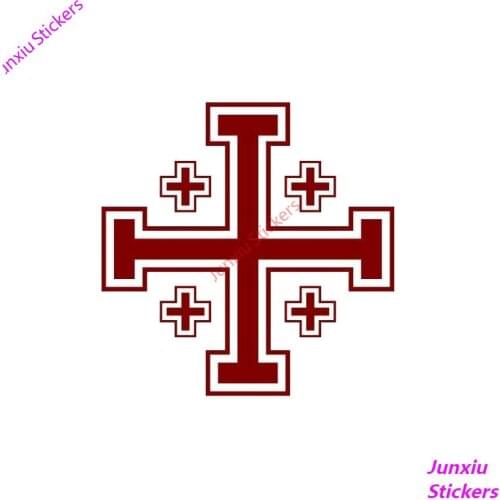 Fashion Jerusalem Cross Car Accessories Car-Sticker and Decals for Bumper Window Rear Windshield Laptop Other Vehicle KK13*13cm