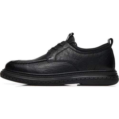 New Mens Small Leather Shoes Retro Breathable Mens Shoes Autumn Winter Footwear Handmade Comfort Casual Shoes Classic