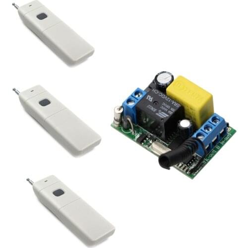 New Item AC220V 10A Relay Receiver+3pcs Transmitters Through Wall Long Range Distance Remote LED Light Lamp Lighting Switch