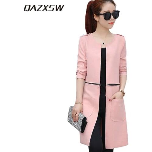 Женские длинные тренчи QAZXSW China At AliExpress
