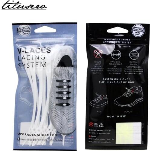 14pcs/set No TIE Lacing system Silicone Shoelace Elastic Shoelaces For Adults/Kids Sports Shoe No Tie Shoes Accessories F049