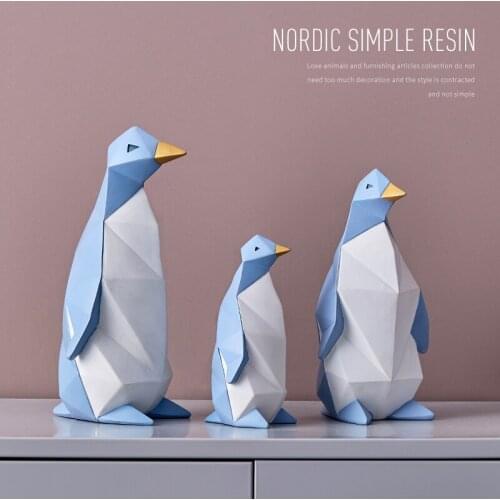 NORDIC TV CABINET DESKTOP DECORATIONS HOME FURNISHINGS PENGUIN PIGGY BANK ROOM SMALL ORNAMENTS INS CREATIVE CUTE