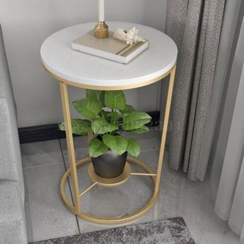 Modern Simple Creative Small Tea Table, Living Room, Sofa Side Cabinet Corner, Mini Round Table, Bedside Table Iron Art