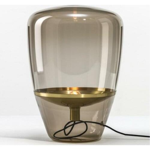 Glass table lamp Nordic Simple Warm Creative Retro Loft American Style Lighting For Home Bedroom Foyer Hotel With Edison Bulb