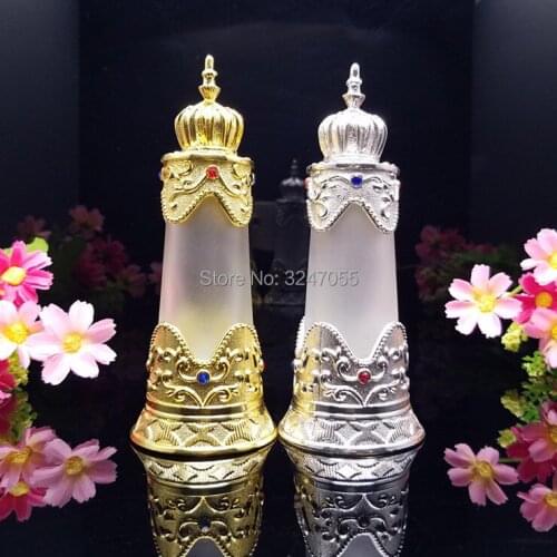30ML 1Piece Empty Gold Glass Cosemtic Essential Oil Packing Bottle, Portable Travel Beauty Vial Perfume Container, Makeup Tools