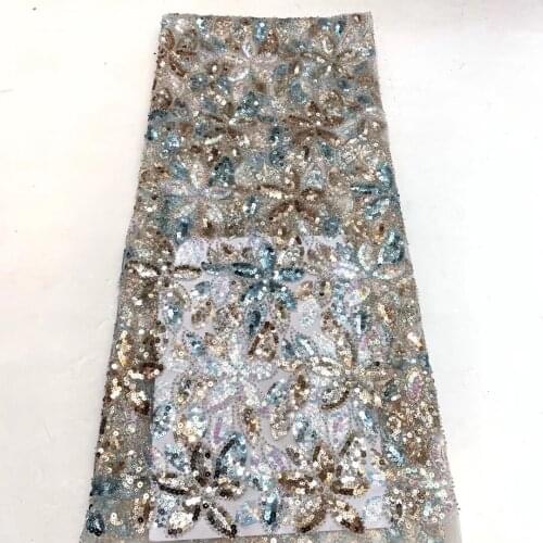 Wedding lace African French lace fabric high quality, sequined lace fabric, Nigerian lace fabric ZX3690