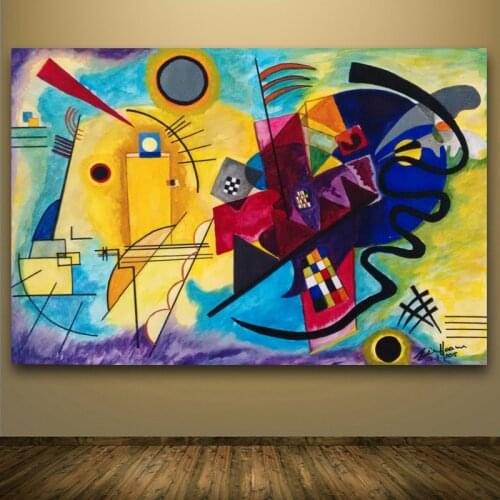 Wassily Kandinsky Oil Painting Classic Art Wall Poster And Sticker painting Waterproof Canvas Fabric art Wall Decor Unframed