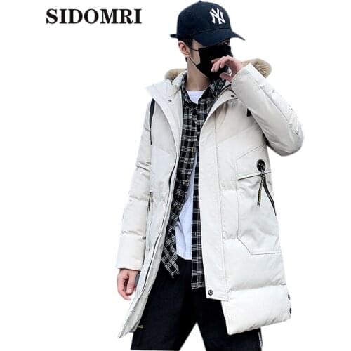 Winter Coat Men jacket Windbreaker Fur Hooded Thicken Jacket Mens Streetwear Hip hop Military Trench Long Parka