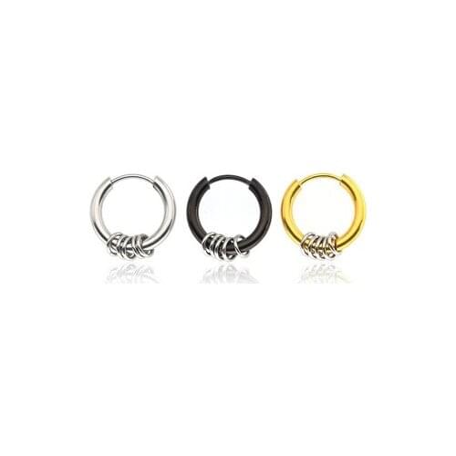 Gold Hoop Earrings for Womens Stainless Steel Aesthetic Earrings Small Clip-on Earring Korean Jewelry Gifts for Women Wholesale