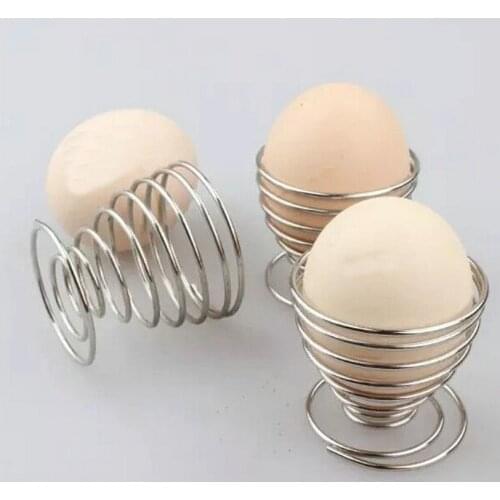 1pc Boiled Eggs Holder Hot Products Stainelss Steel Spring Wire Tray Egg Cup Cooking Tool