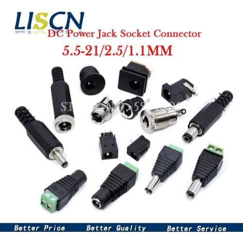 10PCS DC Power Jack Socket Connector 5.5*2.1MM 0.7 2.0 MM DC-005 DC-002 DC-012 DC-017 DC-022 DC-022B DC-025 DC-083 DC-099 DC005