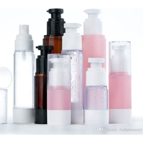 15ml 30ml Empty Airless Pump and Spray Bottles Refillable Lotion Cream Plastic Cosmetic Bottle Dispenser Travel Containers