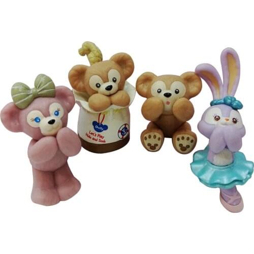 3-6CM Cute-Duffy-Bear Figure Pendant Doll Girl Toys Shellie-May Star-Delu Rabbit Bear Ornaments Childrens Birthday Gifts