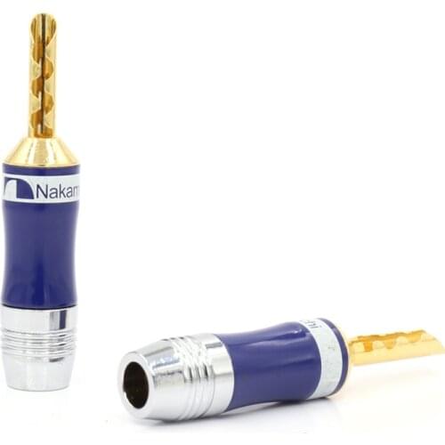 8pcs Nakamichi 24K Pure-Copper gold plated BFA banana Connector plug for speaker cable plug