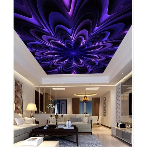 Abstract fantasy flowers living room bedroom ceiling 3d stereoscopic wallpaper ceiling Home Decoration