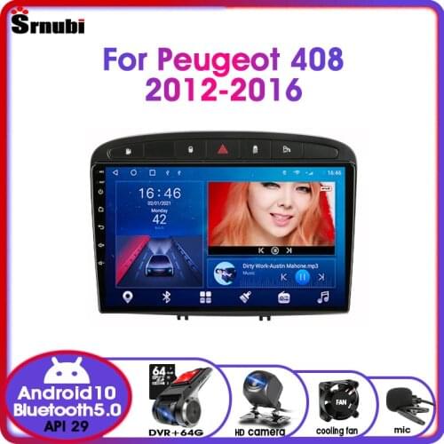 Android 10 Car Radio For Peugeot 308 308SW 408 2012-2016 2DIN Multimedia Video Player 4G Net WIFI RDS DSP GPS Navigation MP5 DVD