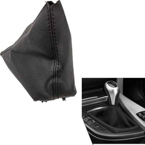 MT Manual Chrome & leather Car Shift Gear Knob Lever Gaitor Boot Cover For Opel Vauxhall Corsa D 2006-2014 Car accessories