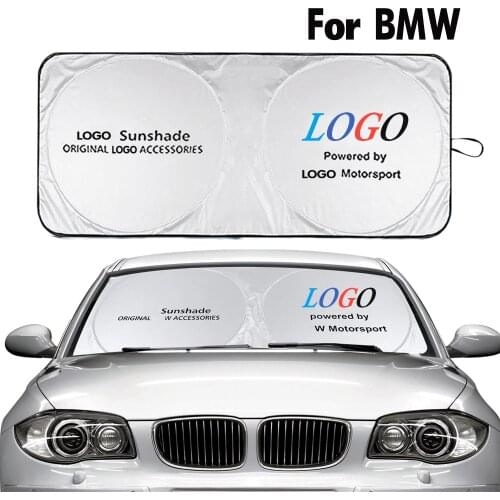 For BMW M Logo Car Windshield Sunshade Sun Shade Cover Auto Accessories Parasol Coche For X1 X2 X3 X4 X5 Z3 Z4 1 2 3 4 5 Series