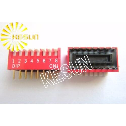 FREE SHIPPING 10PCSx 100% Original DPL-08 8P 2.54mm Gold Plated Piano Keyboard DIP Switch DPL-08-V