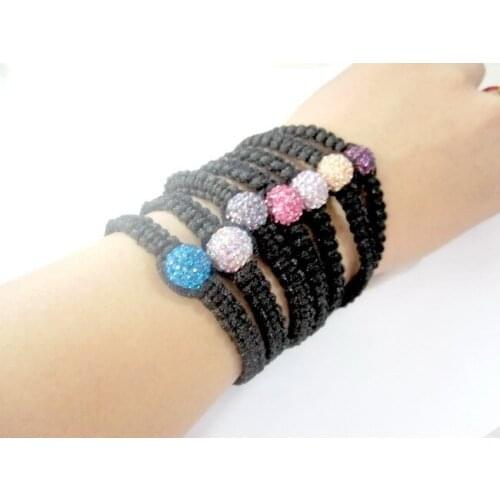 Dg34n hot micro pave CZ Disco Ball Beads Bracelet fasion Gift jewelry Discount crystal crystal