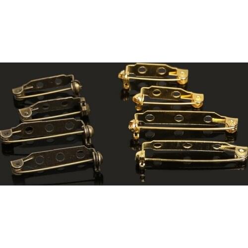 Safety Pins Brooch Connectors Findings 30PCs Gold Color Bronze Color 21x5mm(2Holes) 27x5mm(3HoleS) 2016 New