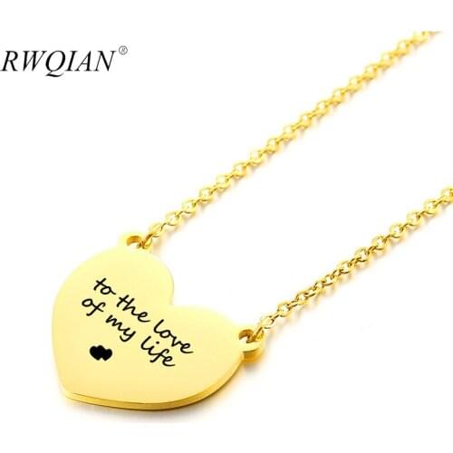Custom Heart Choker Personalized Name Necklaces 18K Gold Stainless Steel Chain Pendants Necklace For Womens Jewellery Mom Gifts