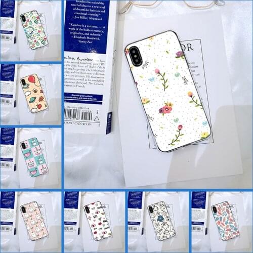 Back Cover For iPhone X XR XS MAX 8 7 6S 6 S Pretty Flower Cute Cat Soft Silicone Case For Apple iPhone 8 7 6S 6 Plus Phone Case