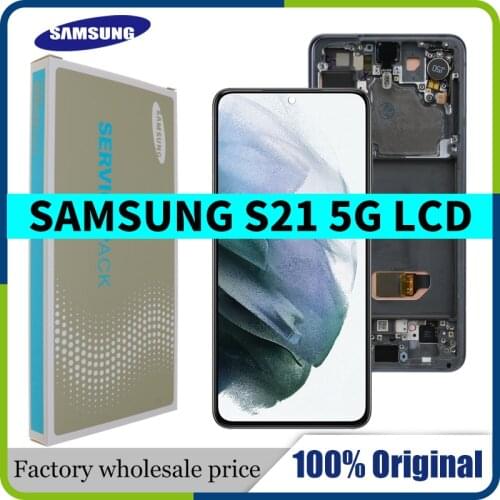 6.2'' NEW Original Display For Samsung Galaxy S21 G990F G991 Lcd With Frame Display Touch Screen Digitizer Assembly Replacement