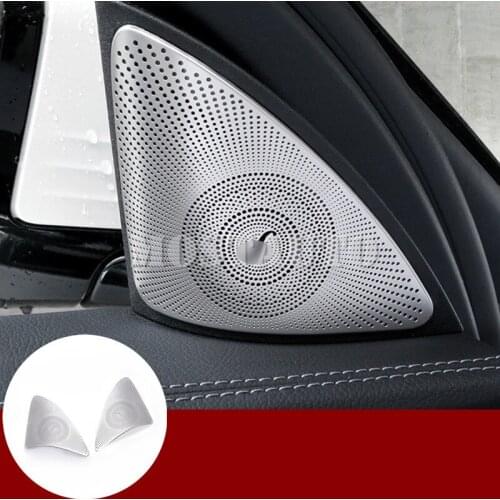 For Benz E Class W213 S213 Matte Car Door Audio Speaker Cover Trim 2017-2018 2pcs Car Accessories Interior Car Decor Car Trim